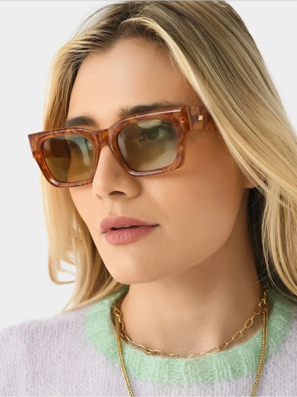 Le Specs Shmood Sunglasses In Amber Haze Unisex New